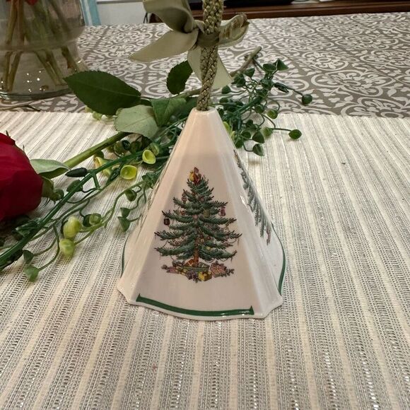 Spode England Fine Bone China Hanging Ornament Merry Christmas / Festive Tree - Picture 3 of 7